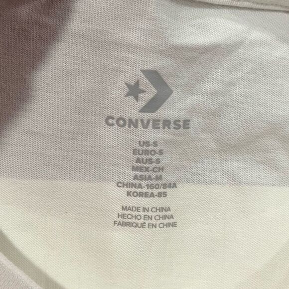 NWT Converse Coastal Vibes Knit Tee Loose Fit Short Sleeve Crewneck White Small - Picture 5 of 8